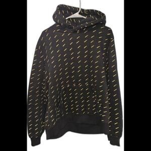 Wesc Stylish Black Hoodie with Yellow 'Vibes' Print Size XL/XXL Unisex